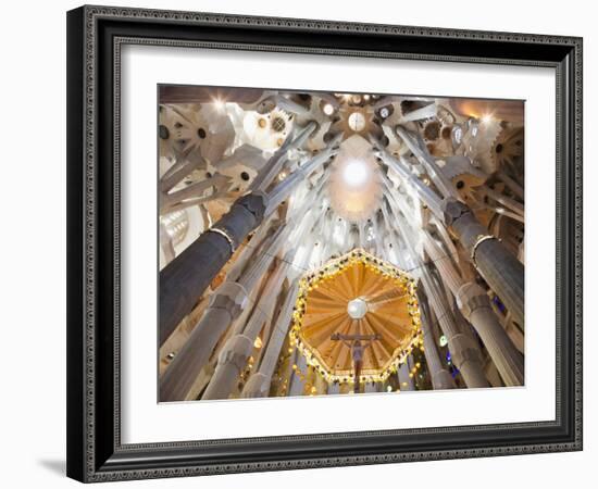 Spain, Barcelona, Sagrada Familia, Interior-Steve Vidler-Framed Photographic Print