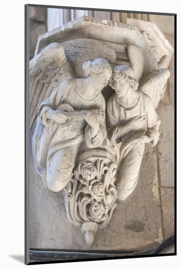 Spain, Barcelona, Stone Carving, Angels-Jim Engelbrecht-Mounted Photographic Print