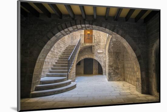 Spain, Barcelona, Temple Roma d'August, Staircase-Jim Engelbrecht-Mounted Photographic Print