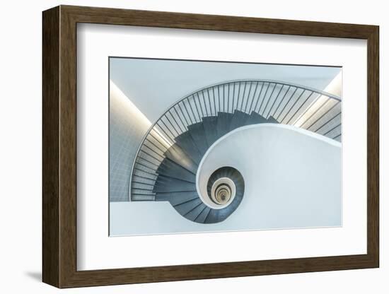 Spain, Bilbao, White and Grey Spiral Staircase-Rob Tilley-Framed Photographic Print