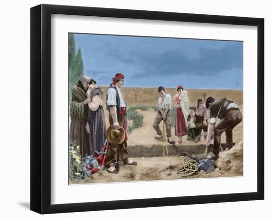 Spain, Burial-null-Framed Giclee Print