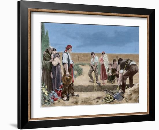 Spain, Burial-null-Framed Giclee Print