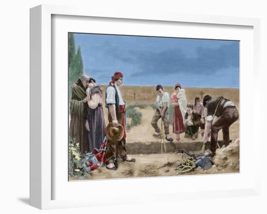Spain, Burial-null-Framed Giclee Print