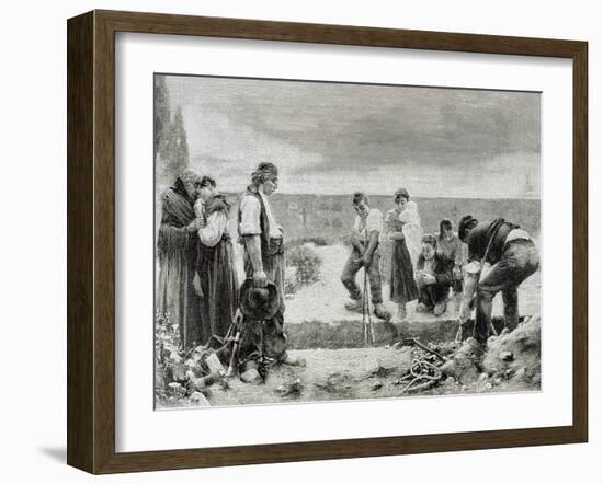 Spain, Burial,-null-Framed Giclee Print