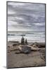 Spain, Canary Islands, Fuerteventura, Beach, Stone Tower, Sea-Andrea Haase-Mounted Photographic Print