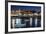 Spain, Canary Islands, Lanzarote, Arecife, Charco De San Gines, Fishing Boats, Dusk-Walter Bibikow-Framed Photographic Print