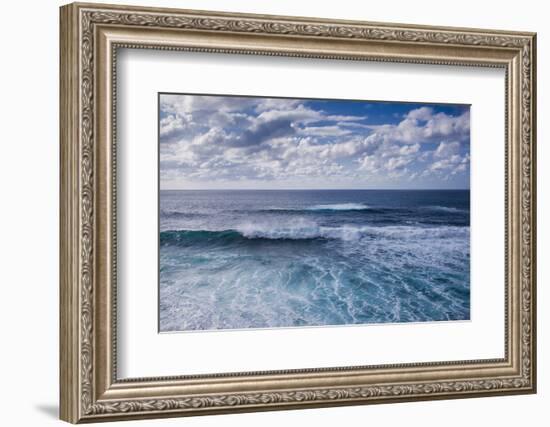 Spain, Canary Islands, Lanzarote, El Golfo, Elevated Waterfront View-Walter Bibikow-Framed Photographic Print