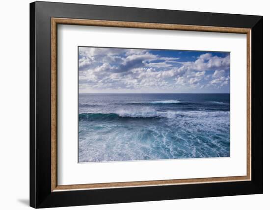 Spain, Canary Islands, Lanzarote, El Golfo, Elevated Waterfront View-Walter Bibikow-Framed Photographic Print