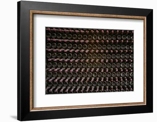 Spain, Canary Islands, Lanzarote, La Geria Wine Region, Winery Interior-Walter Bibikow-Framed Photographic Print