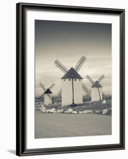 Spain, Castile-La Mancha Region, Ciudad Real Province, La Mancha Area, Campo De Criptana, Antique L-Walter Bibikow-Framed Photographic Print