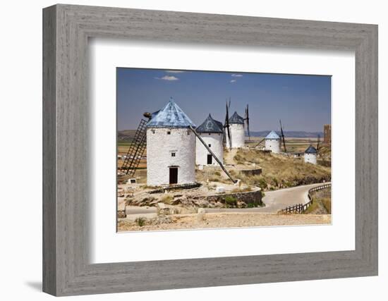 Spain, Castile-La Mancha, Toledo, Consuegra. La Mancha windmills.-Julie Eggers-Framed Photographic Print