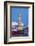 Spain, Catalonia, Barcelona, Harbour, Ccastle Tower, Ships, Dusk-Rainer Mirau-Framed Photographic Print