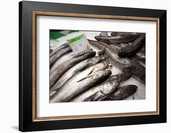 Spain, Catalonia, Barcelona, Market of La Boqueria, Fish Shop-Rainer Mirau-Framed Photographic Print