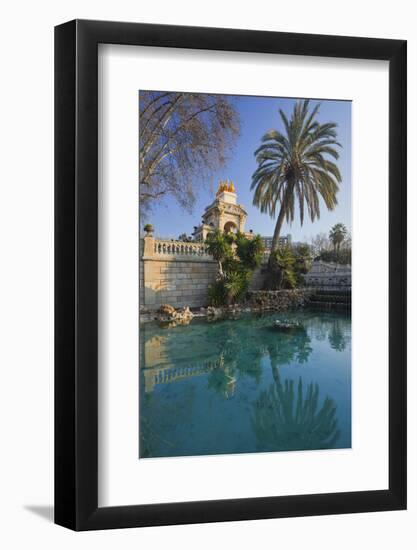 Spain, Catalonia, Barcelona, Parc De La Ciutadella, Wells, Palm-Rainer Mirau-Framed Photographic Print