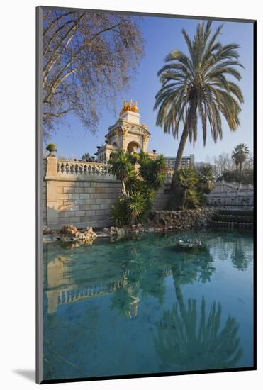 Spain, Catalonia, Barcelona, Parc De La Ciutadella, Wells, Palm-Rainer Mirau-Mounted Photographic Print