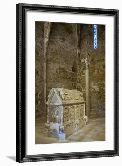 Spain. Catalonia. Church of St. Maria De Bell-Lloc. Tomb of Pere V of Queralt and Alamanda Rocabert-null-Framed Giclee Print