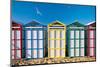 Spain, Costa Brava, Beach Huts-Peter Adams-Mounted Photographic Print