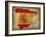 Spain Country Flag Map-Red Atlas Designs-Framed Giclee Print