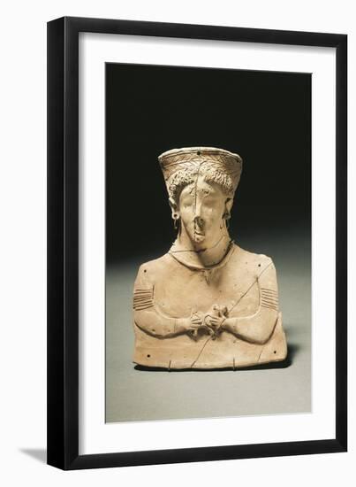 Spain, Fictile Statuette Representing the Goddess Tanit with Gold Ring in the Nose and Ears-null-Framed Giclee Print