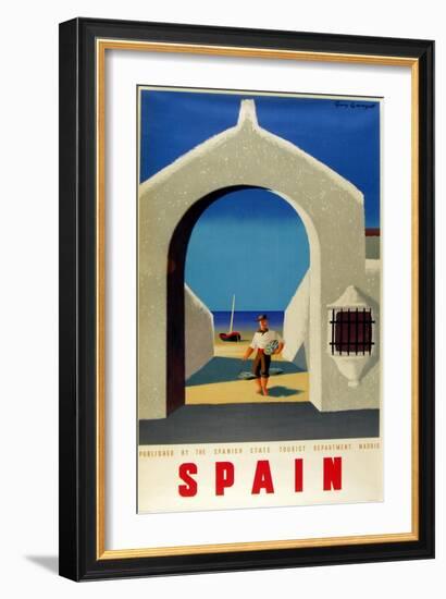 Spain Fisherman-null-Framed Giclee Print