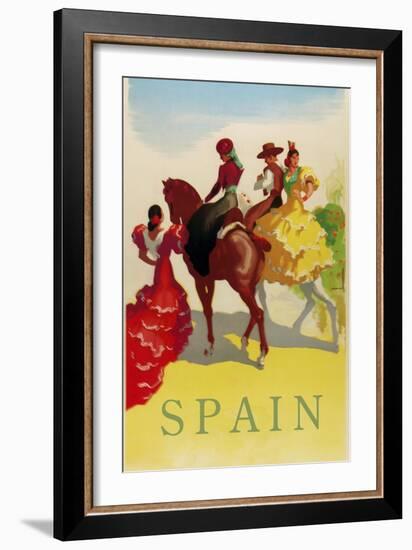 Spain Horses-null-Framed Giclee Print