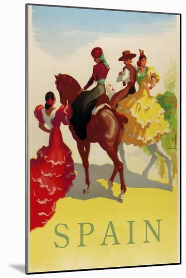 Spain Horses-null-Mounted Giclee Print
