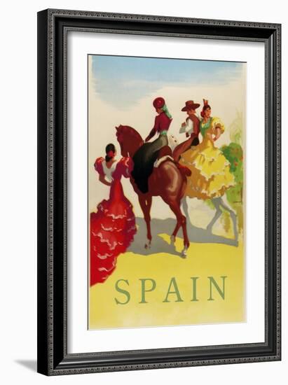 Spain Horses-null-Framed Giclee Print