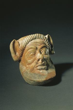Spain, Ibiza, Punic-Phoenician Faun Mask, Terracotta' Giclee Print | Art.com