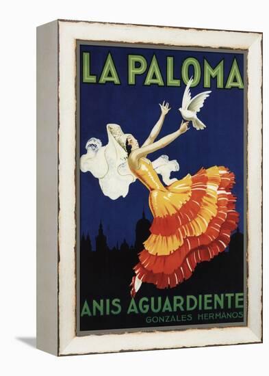 Spain - La Paloma - Anis Aguardiente Promotional Poster-Lantern Press-Framed Stretched Canvas