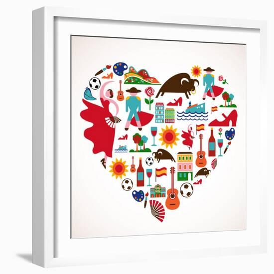 Spain Love-Marish-Framed Art Print