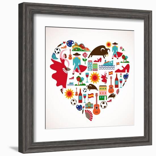 Spain Love-Marish-Framed Art Print