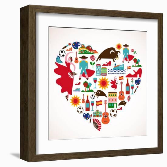 Spain Love-Marish-Framed Art Print