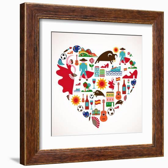 Spain Love-Marish-Framed Art Print