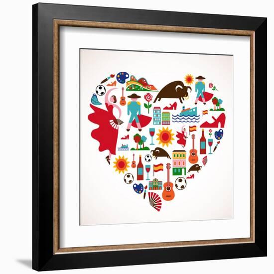 Spain Love-Marish-Framed Art Print