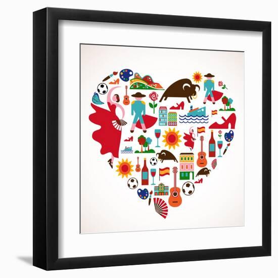 Spain Love-Marish-Framed Art Print