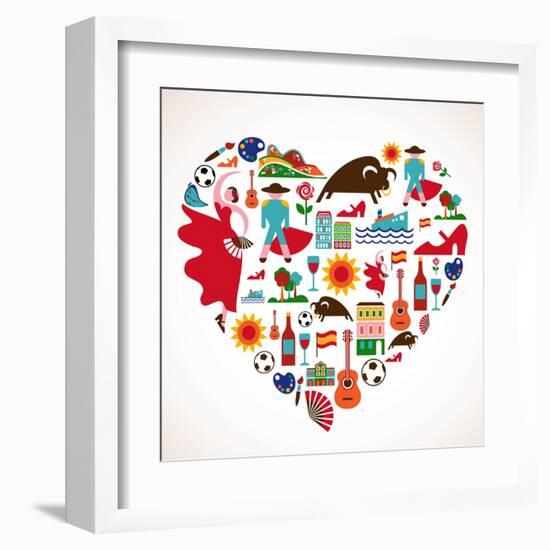 Spain Love-Marish-Framed Art Print