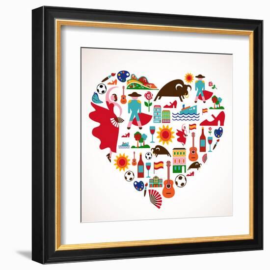 Spain Love-Marish-Framed Art Print