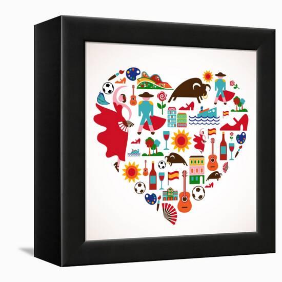 Spain Love-Marish-Framed Stretched Canvas