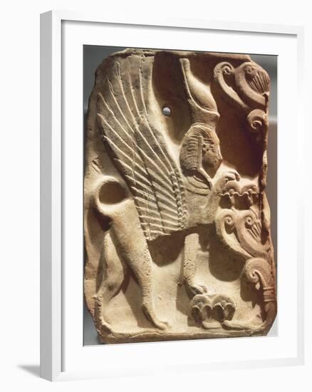 Spain, Madrid, Ivory Plaquette Representing Sphinx and Palm Tree, Found on Ibiza-null-Framed Photographic Print