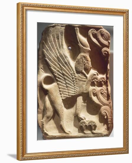 Spain, Madrid, Ivory Plaquette Representing Sphinx and Palm Tree, Found on Ibiza-null-Framed Photographic Print