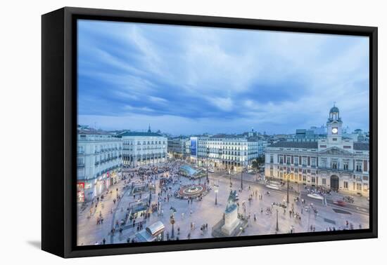 Spain, Madrid, Looking Down on Puerta Del Sol-Rob Tilley-Framed Premier Image Canvas