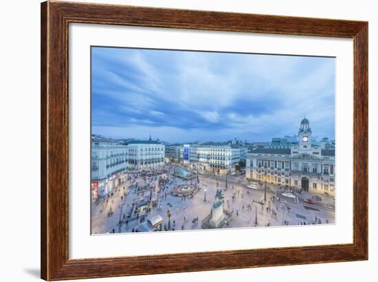 Spain, Madrid, Looking Down on Puerta Del Sol-Rob Tilley-Framed Photographic Print