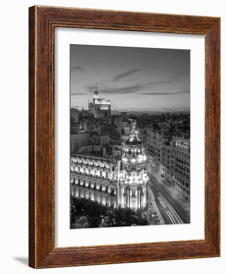 Spain, Madrid, Metropolis Building and Gran Via-Michele Falzone-Framed Photographic Print