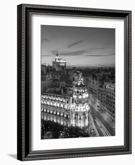 Spain, Madrid, Metropolis Building and Gran Via-Michele Falzone-Framed Photographic Print