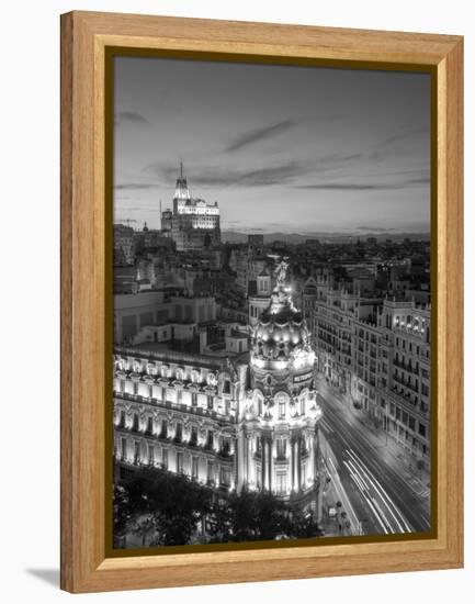 Spain, Madrid, Metropolis Building and Gran Via-Michele Falzone-Framed Premier Image Canvas