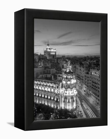 Spain, Madrid, Metropolis Building and Gran Via-Michele Falzone-Framed Premier Image Canvas