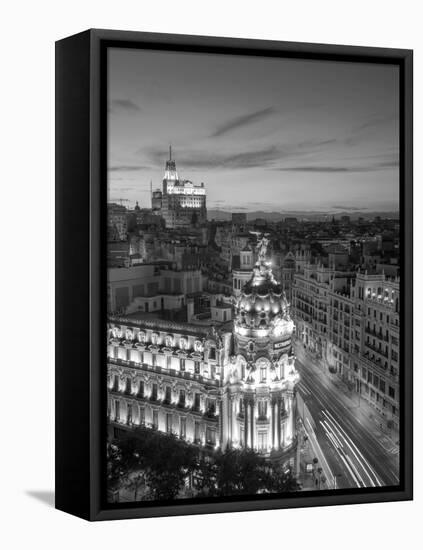 Spain, Madrid, Metropolis Building and Gran Via-Michele Falzone-Framed Premier Image Canvas