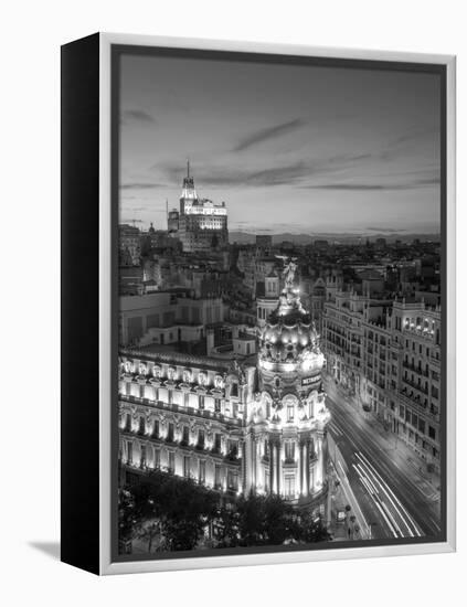 Spain, Madrid, Metropolis Building and Gran Via-Michele Falzone-Framed Premier Image Canvas