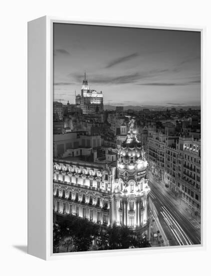 Spain, Madrid, Metropolis Building and Gran Via-Michele Falzone-Framed Premier Image Canvas