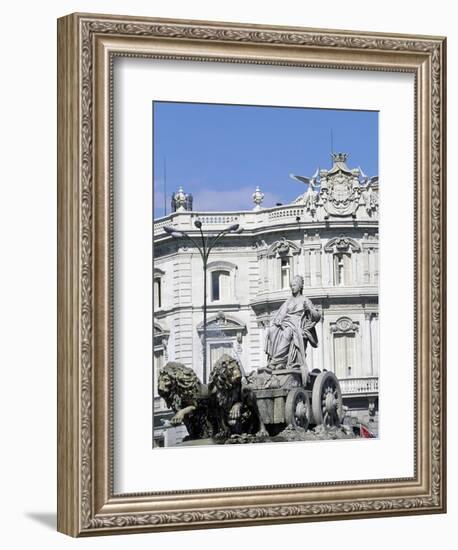 Spain, Madrid, Plaza De Cibeles, Fountain of Cybele, Detail, 1782-null-Framed Giclee Print